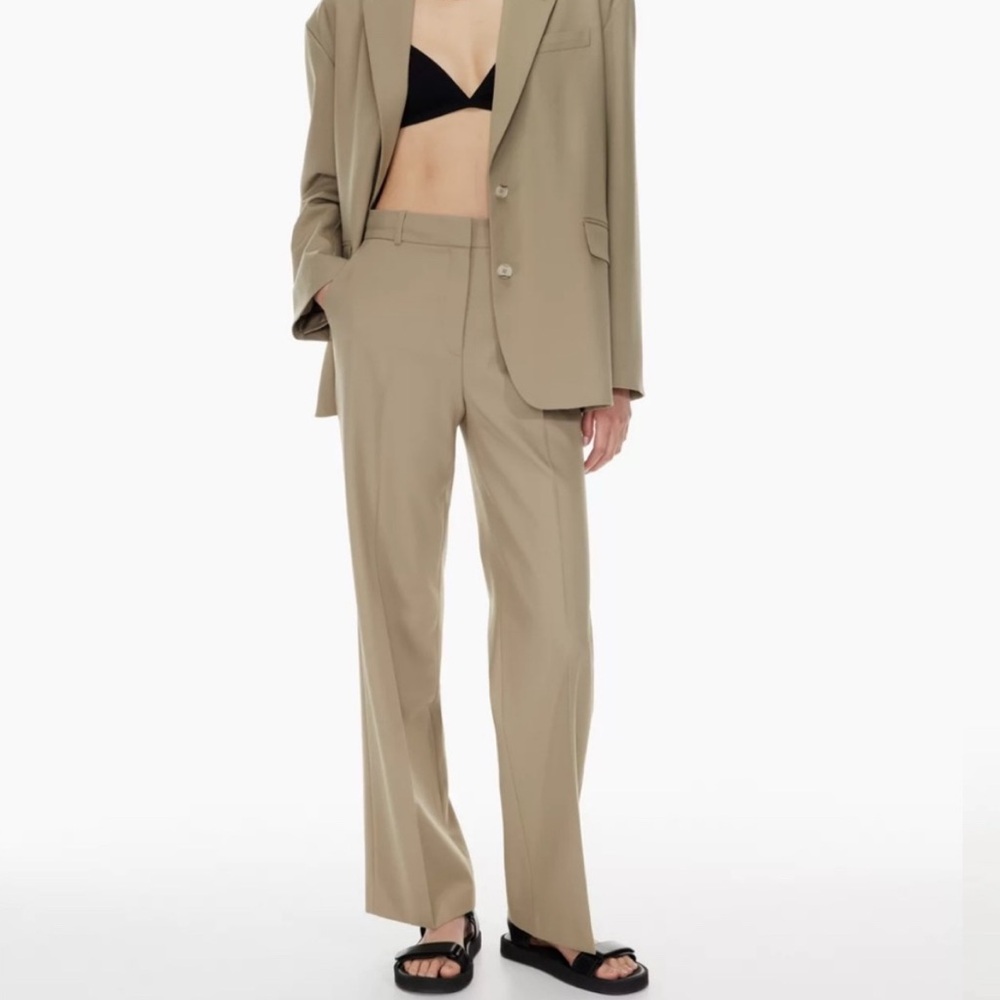 Aritzia Tan Agency Pant City Wool